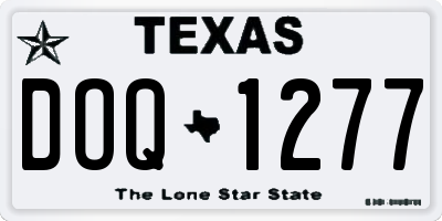TX license plate DOQ1277