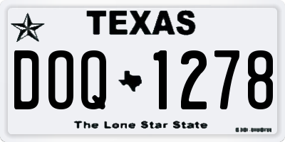 TX license plate DOQ1278