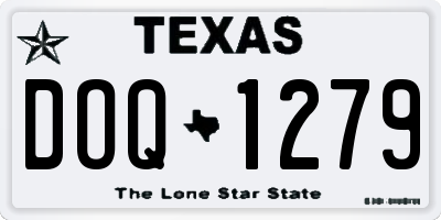 TX license plate DOQ1279