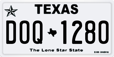 TX license plate DOQ1280