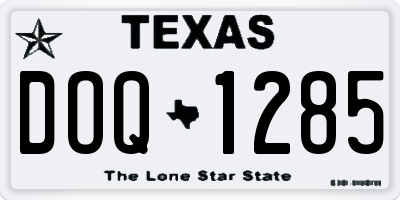TX license plate DOQ1285