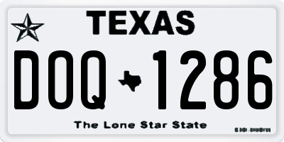 TX license plate DOQ1286