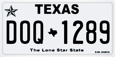 TX license plate DOQ1289