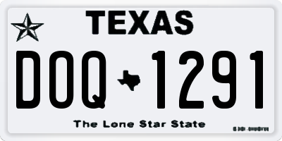 TX license plate DOQ1291