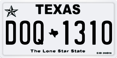 TX license plate DOQ1310
