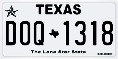 TX license plate DOQ1318