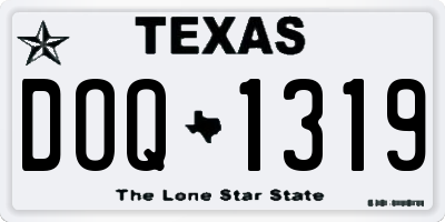 TX license plate DOQ1319