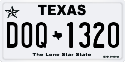 TX license plate DOQ1320