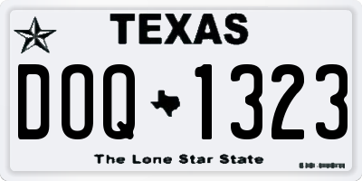 TX license plate DOQ1323