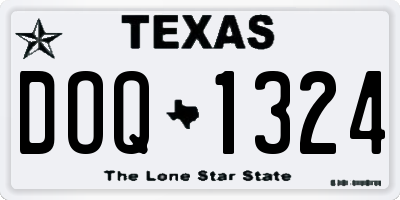 TX license plate DOQ1324