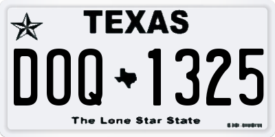 TX license plate DOQ1325