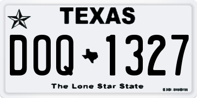 TX license plate DOQ1327