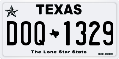TX license plate DOQ1329