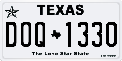 TX license plate DOQ1330