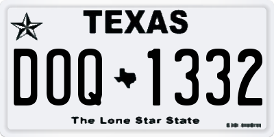 TX license plate DOQ1332