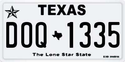 TX license plate DOQ1335