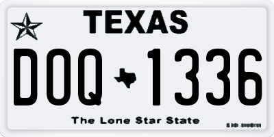 TX license plate DOQ1336