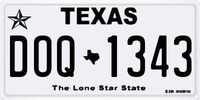TX license plate DOQ1343