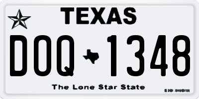 TX license plate DOQ1348