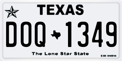 TX license plate DOQ1349