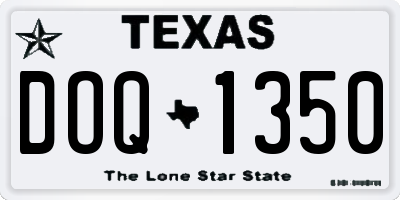 TX license plate DOQ1350