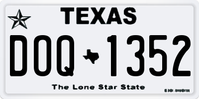 TX license plate DOQ1352