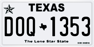 TX license plate DOQ1353