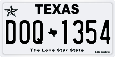 TX license plate DOQ1354