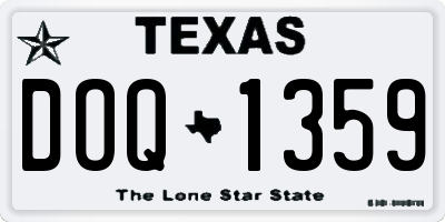 TX license plate DOQ1359