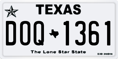 TX license plate DOQ1361