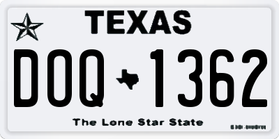 TX license plate DOQ1362