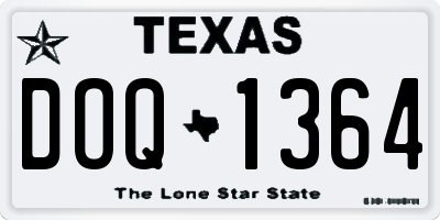 TX license plate DOQ1364