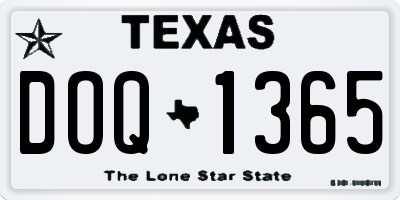 TX license plate DOQ1365