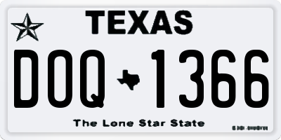 TX license plate DOQ1366