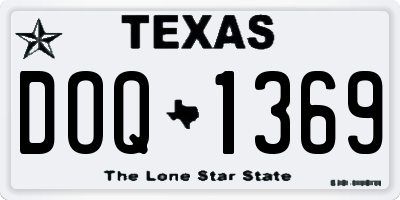 TX license plate DOQ1369