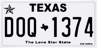 TX license plate DOQ1374