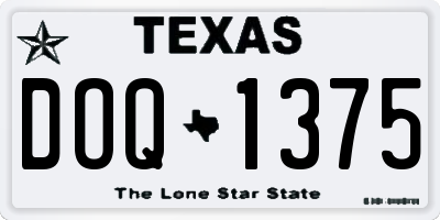 TX license plate DOQ1375
