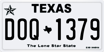 TX license plate DOQ1379