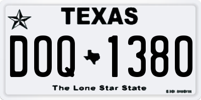 TX license plate DOQ1380