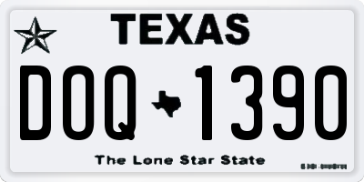 TX license plate DOQ1390