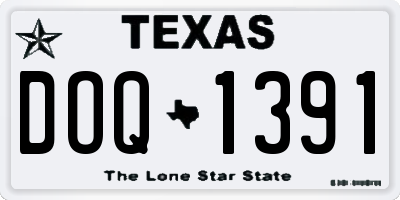 TX license plate DOQ1391