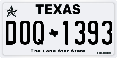 TX license plate DOQ1393