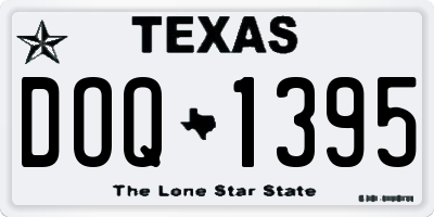 TX license plate DOQ1395