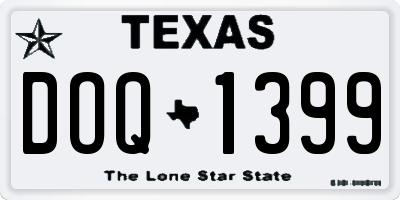 TX license plate DOQ1399