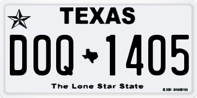 TX license plate DOQ1405