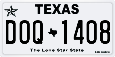 TX license plate DOQ1408