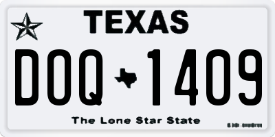 TX license plate DOQ1409
