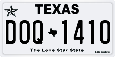 TX license plate DOQ1410