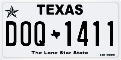 TX license plate DOQ1411