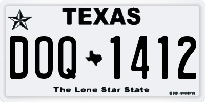 TX license plate DOQ1412